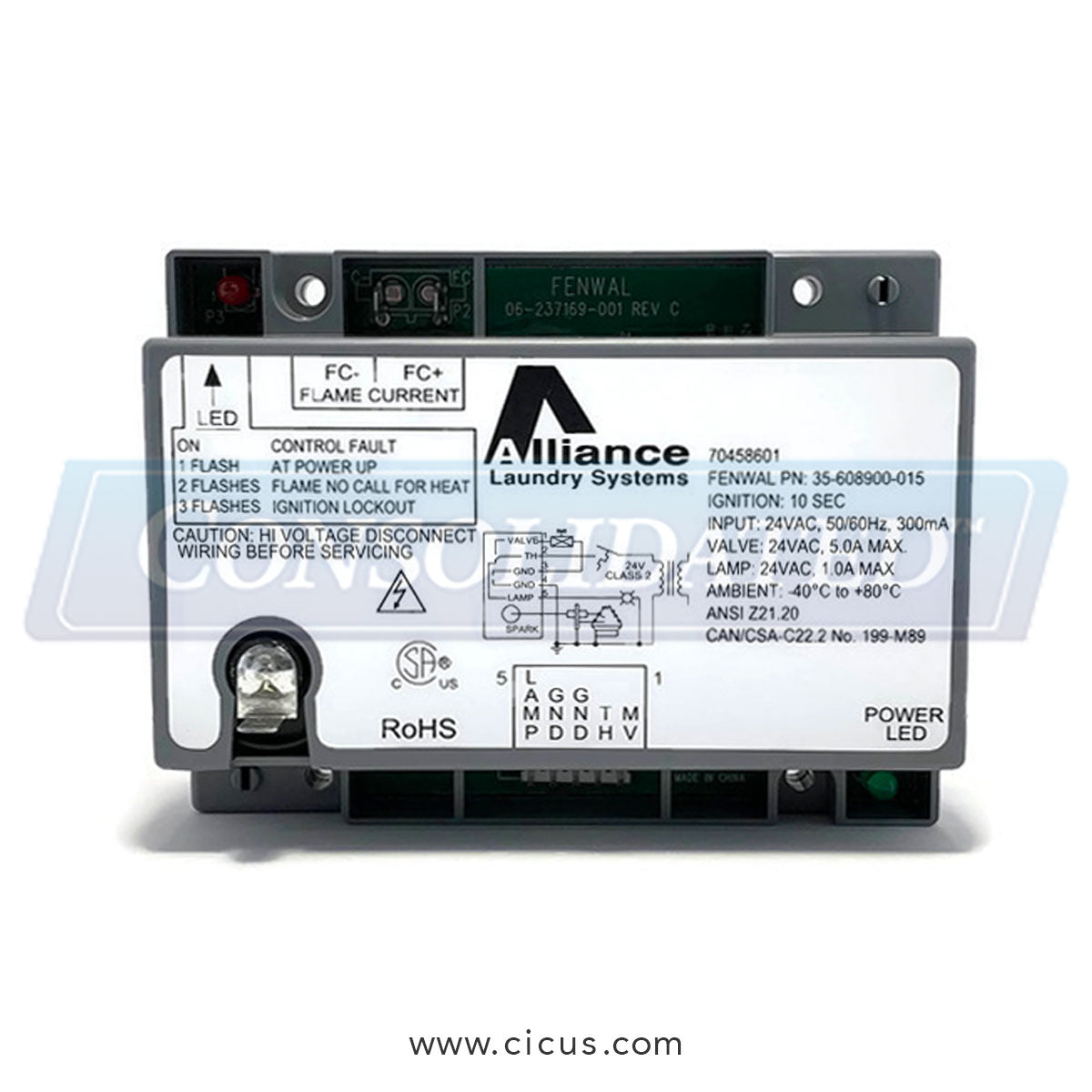 Alliance Laundry Systems Control - Ignition 24V Non-EU ROHS [70458601P]