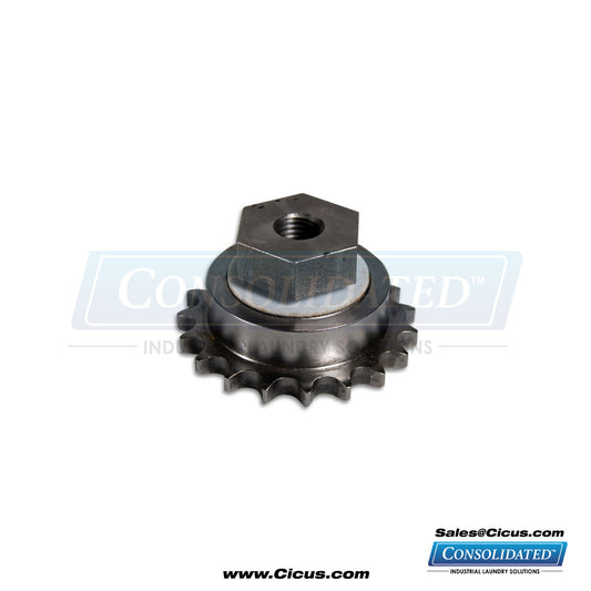 80480010 short idler sprocket for Jensen equipment chain tension and drive alignment functions.