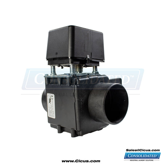 Milnor Drain Valve, 115V 3" w/ Cover – 96D350A37