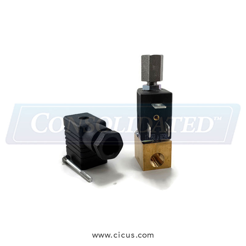 Milnor Airpilot Valve, 3-Way N.O., 1/8", 120V 50/60 Hz – 96R302B37