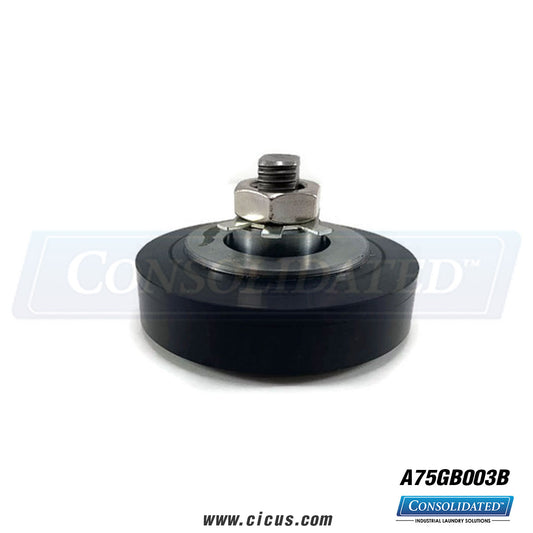 A75GB003B – Milnor Guide Roller Wheel Assembly, 4″ Diameter