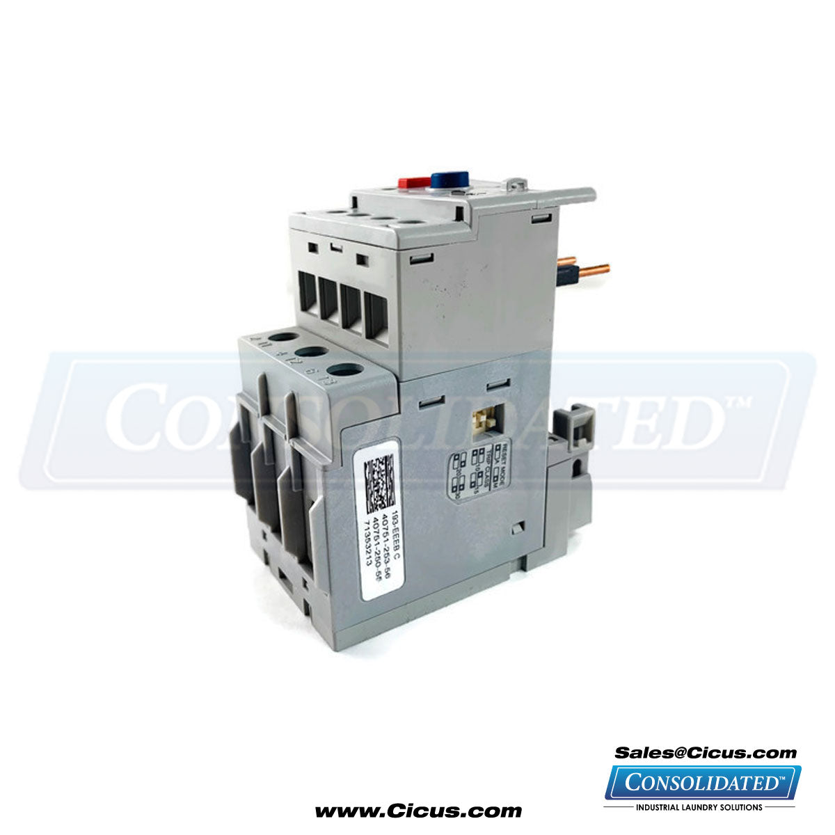 Alliance Laundry Systems Overload Relay, 5.4-27A (3 Phase) [AB193EEEB] - Front View