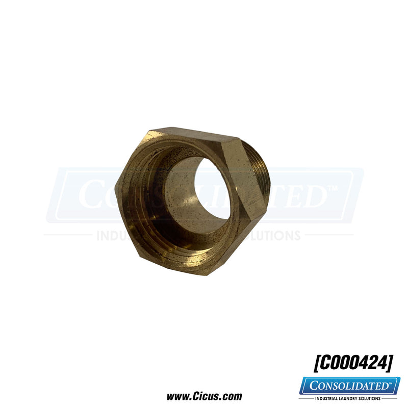 Alliance Laundry Systems Adapter, Brass 3/4" FGHT × 3/4" Male – C000424