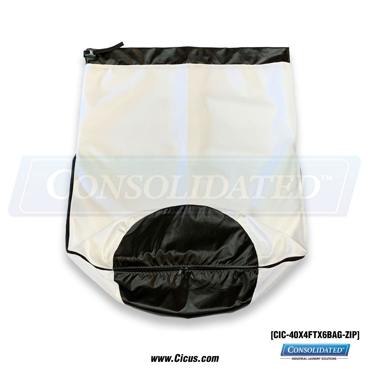 Coronet 40" w x 54" L Lint Bag w/ Wrap Around Zipper [CIC-40X4FTX6BAG-ZIP] - Front View