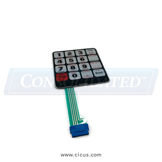 Alliance Laundry Systems Keypad Decal, WE6 UW/UF – F230724P