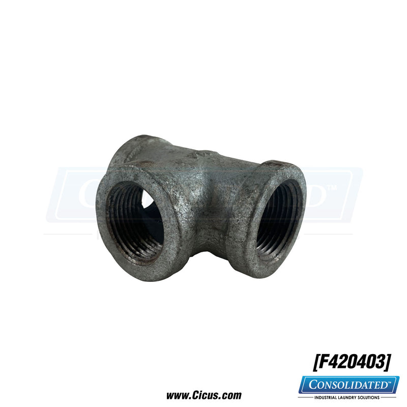 Alliance Laundry Systems Tee, Galvanized 3/4" – F420403