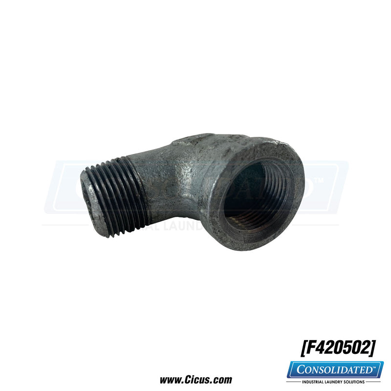 Alliance Laundry Systems Street Elbow, Galvanized 90° 3/4" – F420502