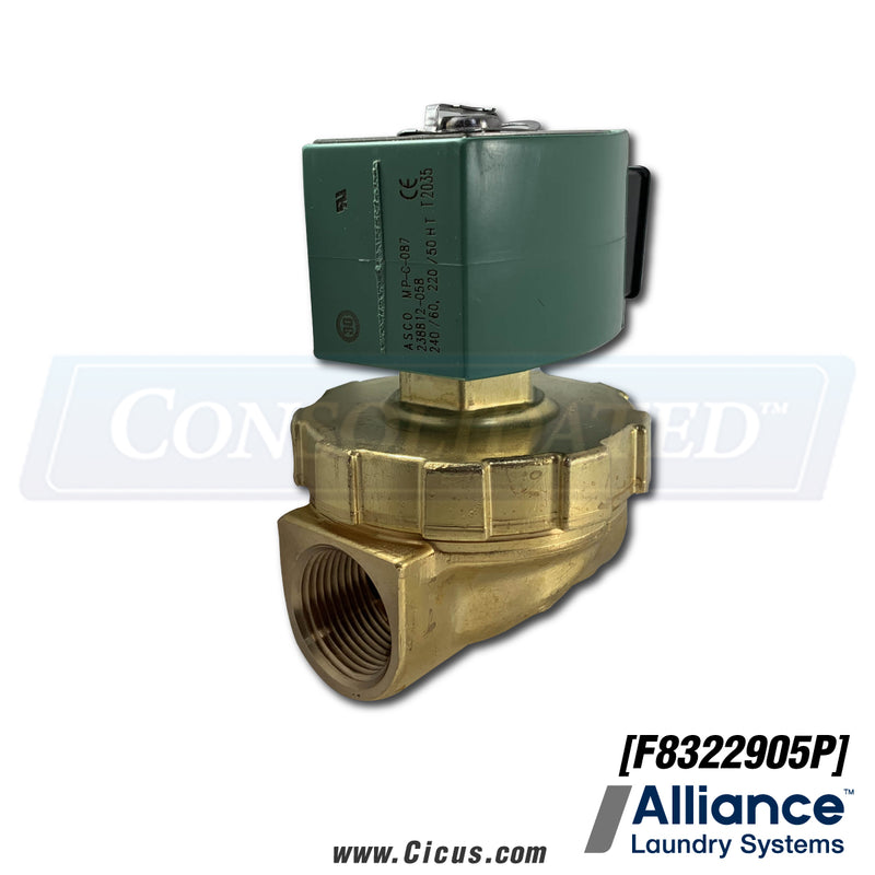 Alliance Laundry Systems Valve, 3/4" 240/60Hz – F8322905P