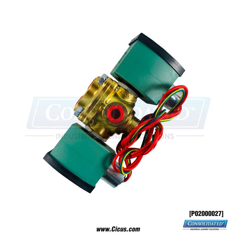 GA Braun Valve 4-Way Dual Coil 120v [P02000027] - Top View