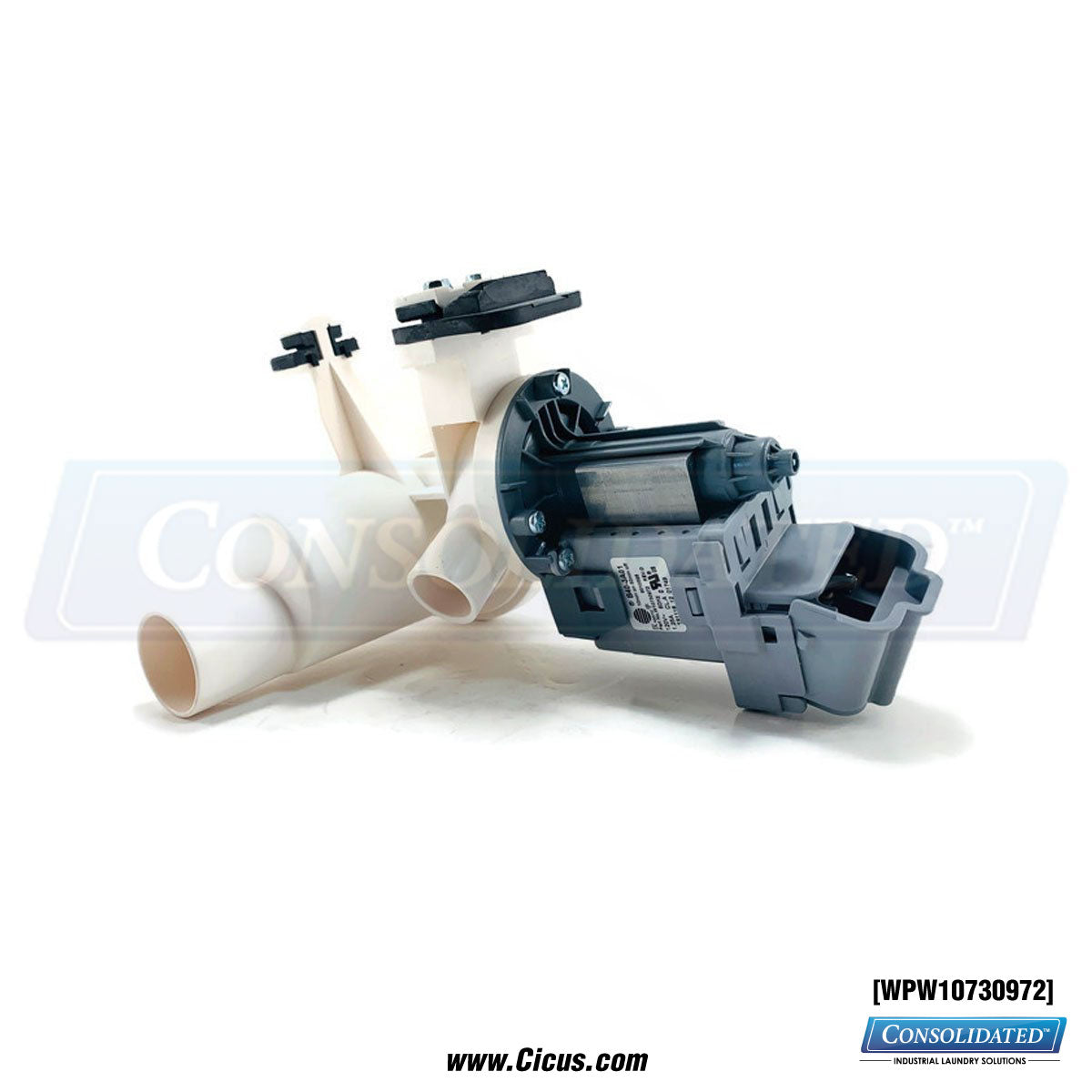 Whirlpool Drain Pump [WPW10730972] - Front View