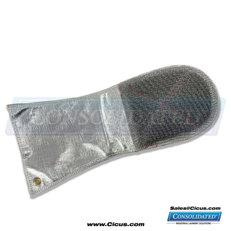 Coronet Hot Head Kleen Mitt 352R, steel wool mesh scrub side
