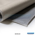 Close-up of the silicone flap and canvas material on the Coronet Royal Blue wax and clean cloth for commercial flatwork ironers, showing stitched edge construction, SKU 440HORC.