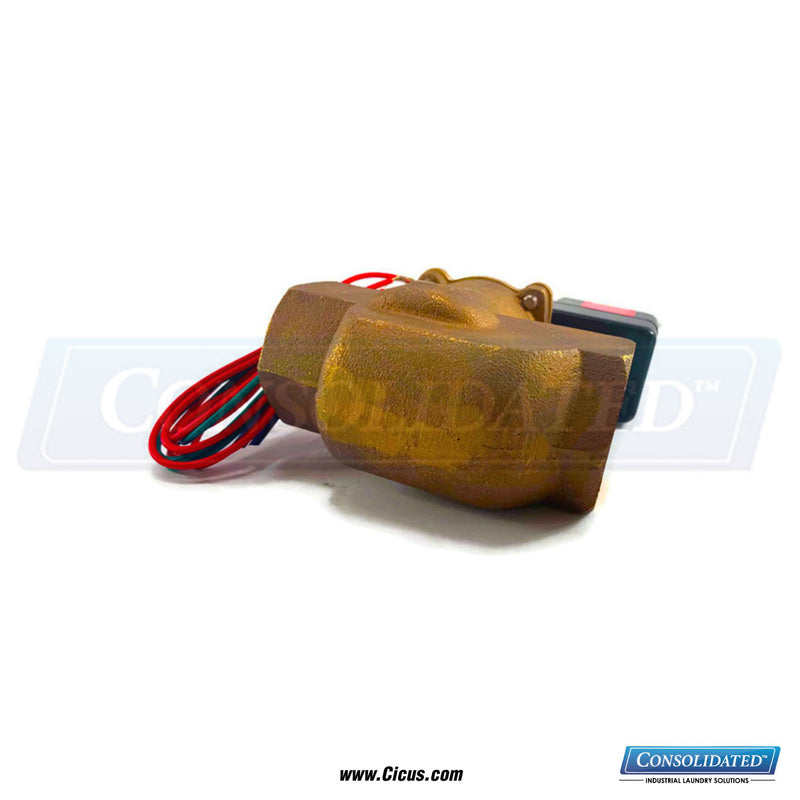 Milnor Compatible Valve, Hays 1.25 inch, top-down angle, SKU 96P151A71